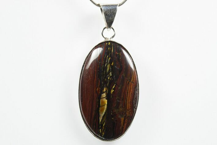 Beautiful Tiger Iron Pendant - Billion Years Old #346375